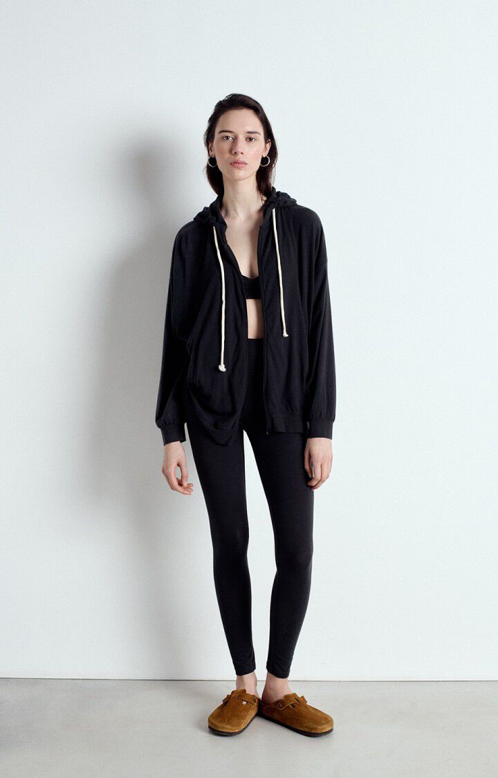 Women's Jacket Peachskin-Effect Fabric - Carbone-Chine