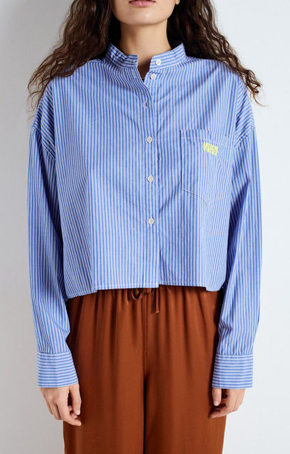 Blouse Zat06b Rayures-Aqua