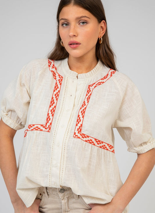 Blouse 48-28585-w Siamany Ecru