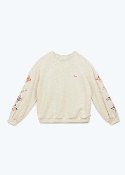 Sweatshirt Broderies Sw Sable-Chine-277