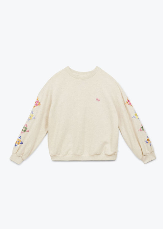 Sweatshirt Broderies Sw Sable-Chine-277