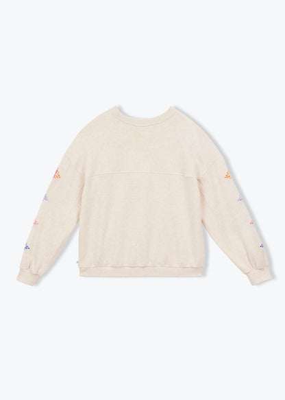 Sweatshirt Broderies Sw Sable-Chine-277