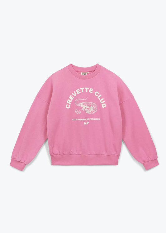 Sweatshirt Crevette Club Sw Rose-13