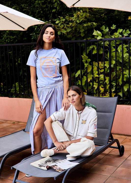 Skirt Rayures Fluo Skt Lavande-217