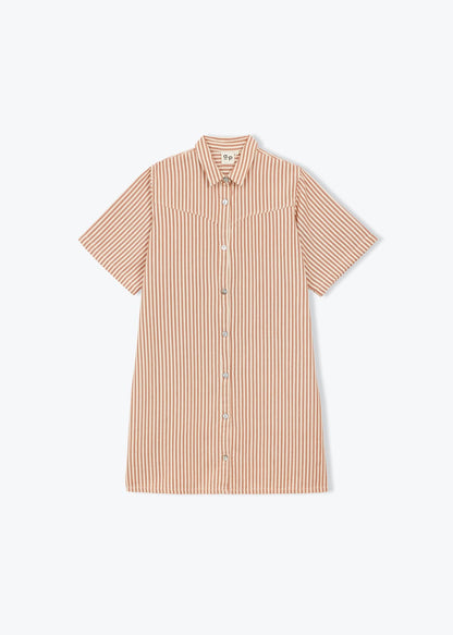Dress Rayures Trans Dr Marron-75
