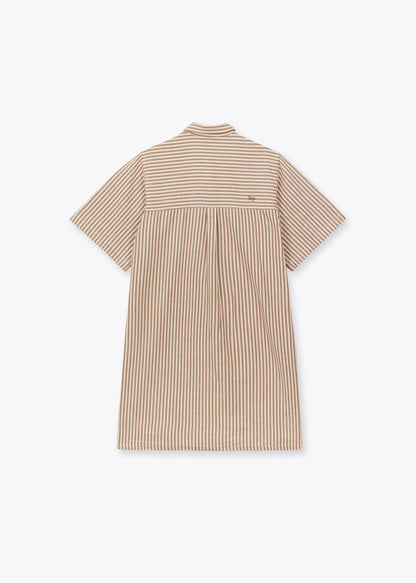 Dress Rayures Trans Dr Marron-75