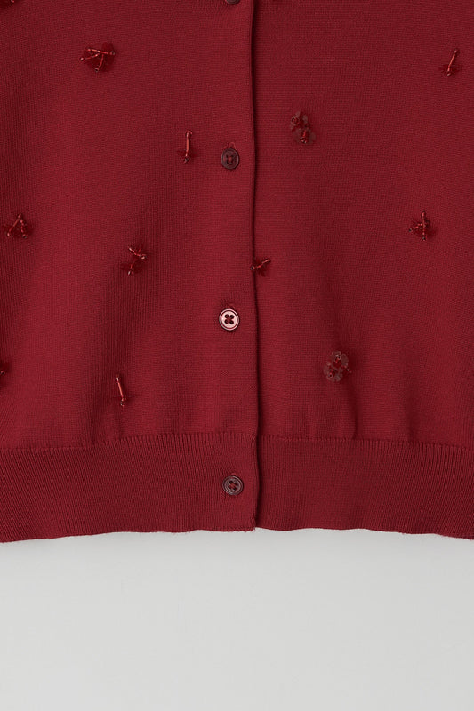 Cardigan Beaded Cardigan Red