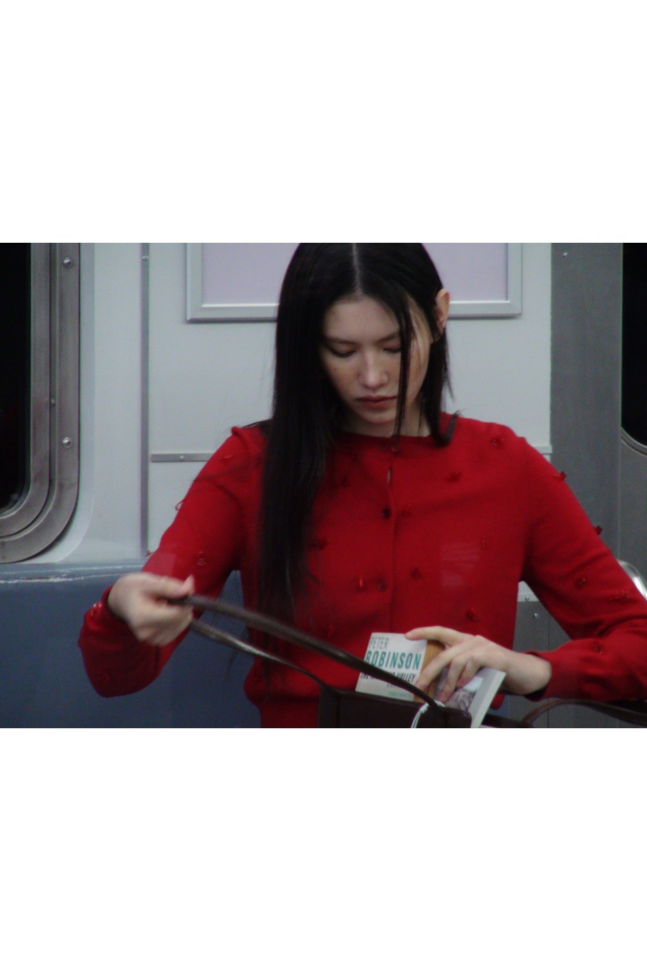 Atelier Edition | Beaded Cardigan in Crimson Red