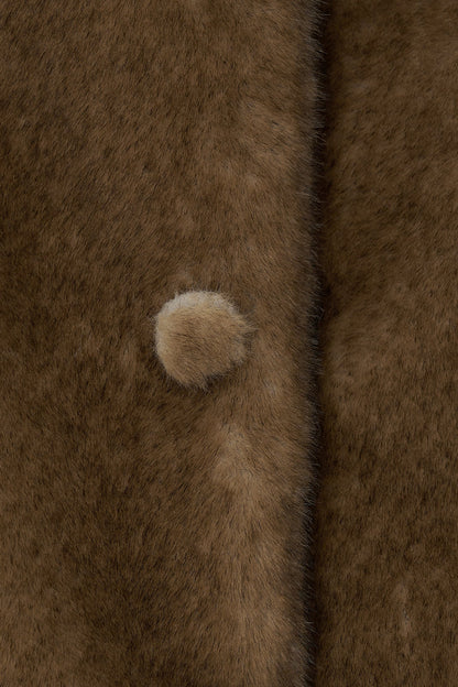 Jacket Eco Fur Jacket Brown