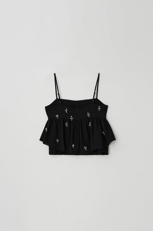 Blouse Embellish Top Black