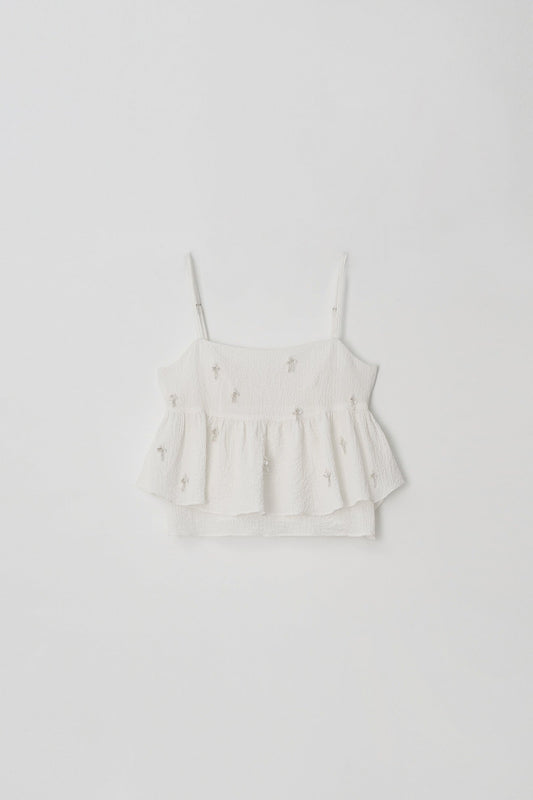 Blouse Embellish Top White