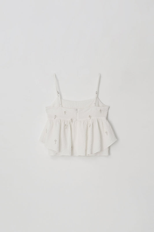 Blouse Embellish Top White