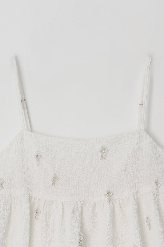 Blouse Embellish Top White