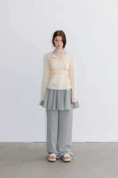 Atelier Edition | Layered Cardigan in Yellow - Sculptural Knit