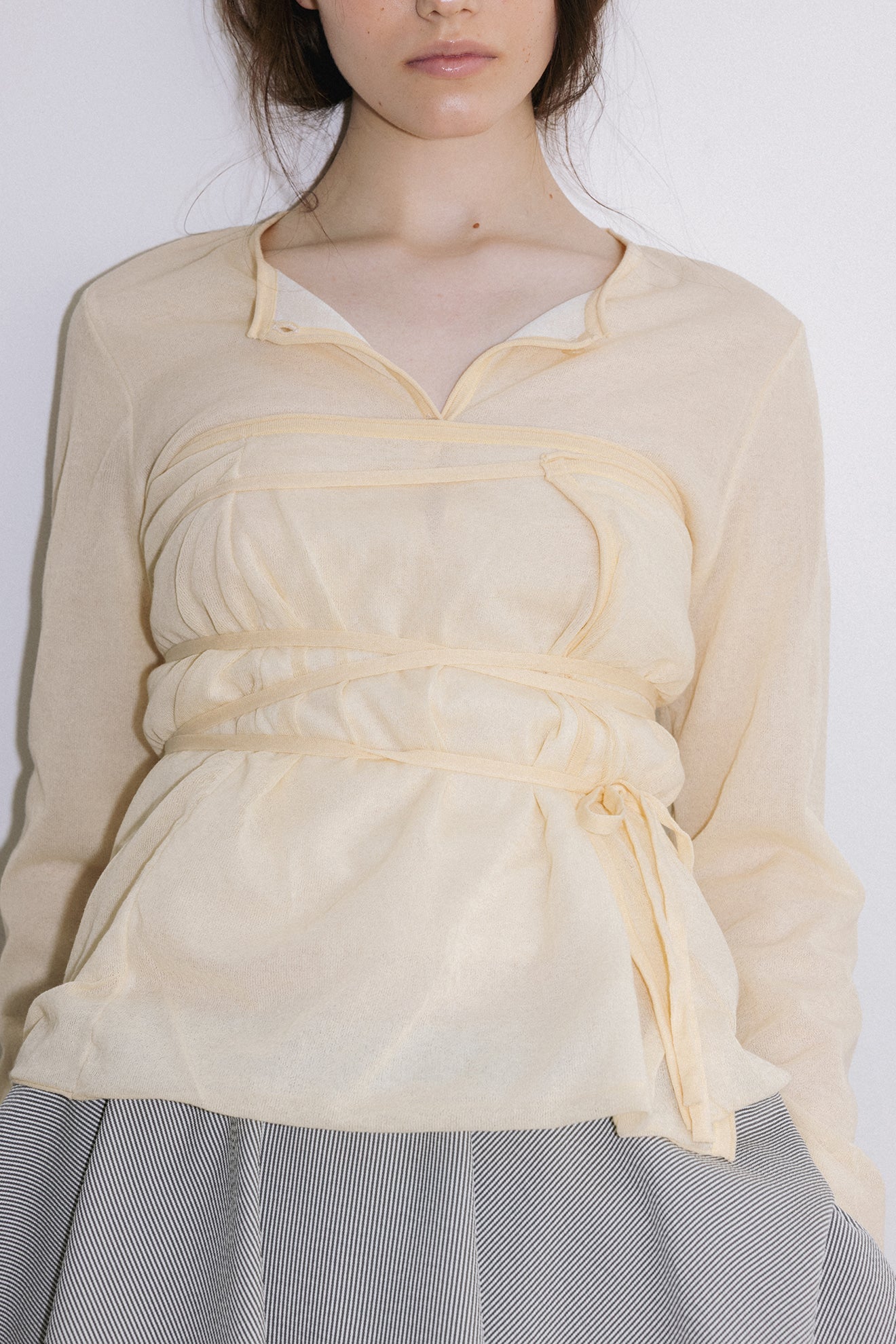 Atelier Edition | Layered Cardigan in Yellow - Sculptural Knit