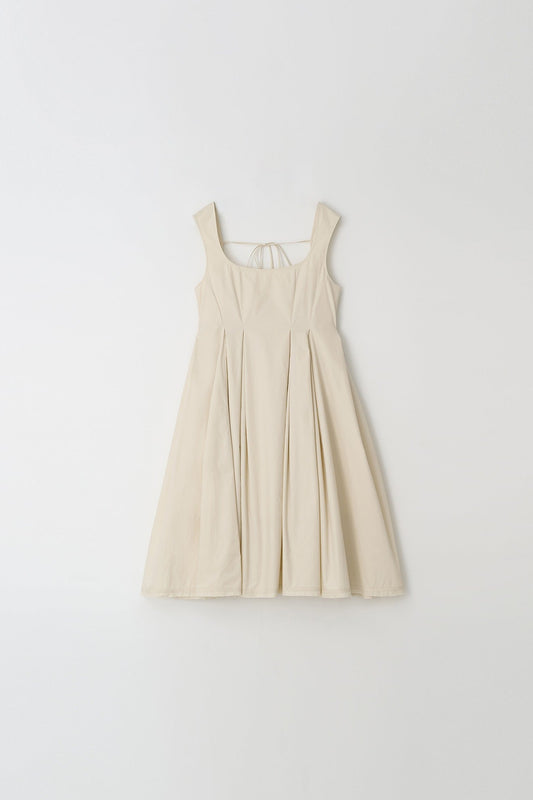 Dress Pleated Co Dress Beige