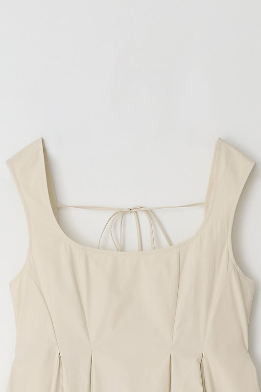 Dress Pleated Co Dress Beige