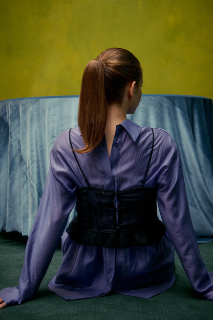 Shirt Aw24bl63 Sheer Hidden Shi Purple