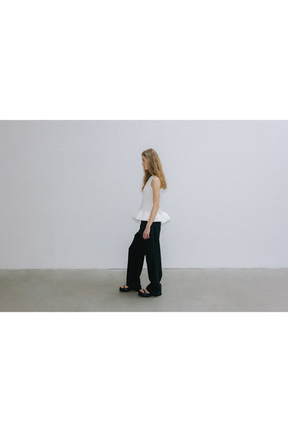 Atelier Edition | Wrinkle Blouse in White - Sculptural Crinkle Top