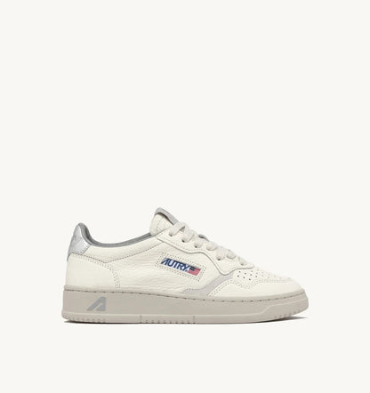 Autry | Medalist Low EL Sneaker - Leather Silver-White