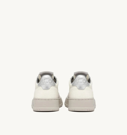 Autry | Medalist Low EL Sneaker - Leather Silver-White