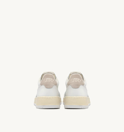 Autry | Medalist Low Sneaker - White & Ivory Leather White-Ivory