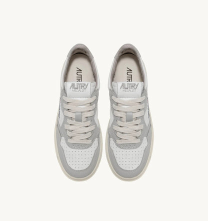 Autry | Medalist Low Sneaker - White & Vapor Leather White-Vapor