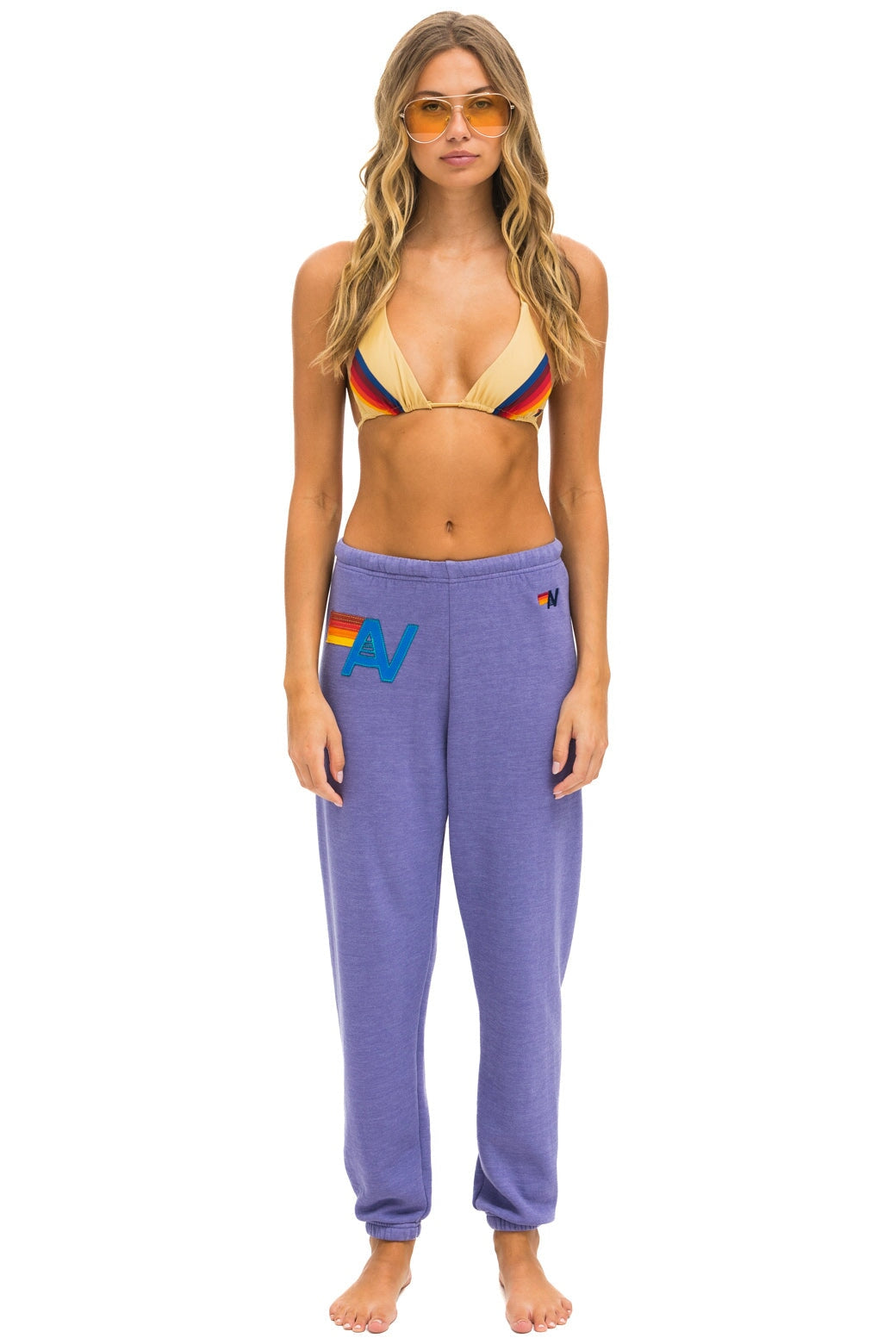 Pants Logo Stitch Sw Wsplst Lavender