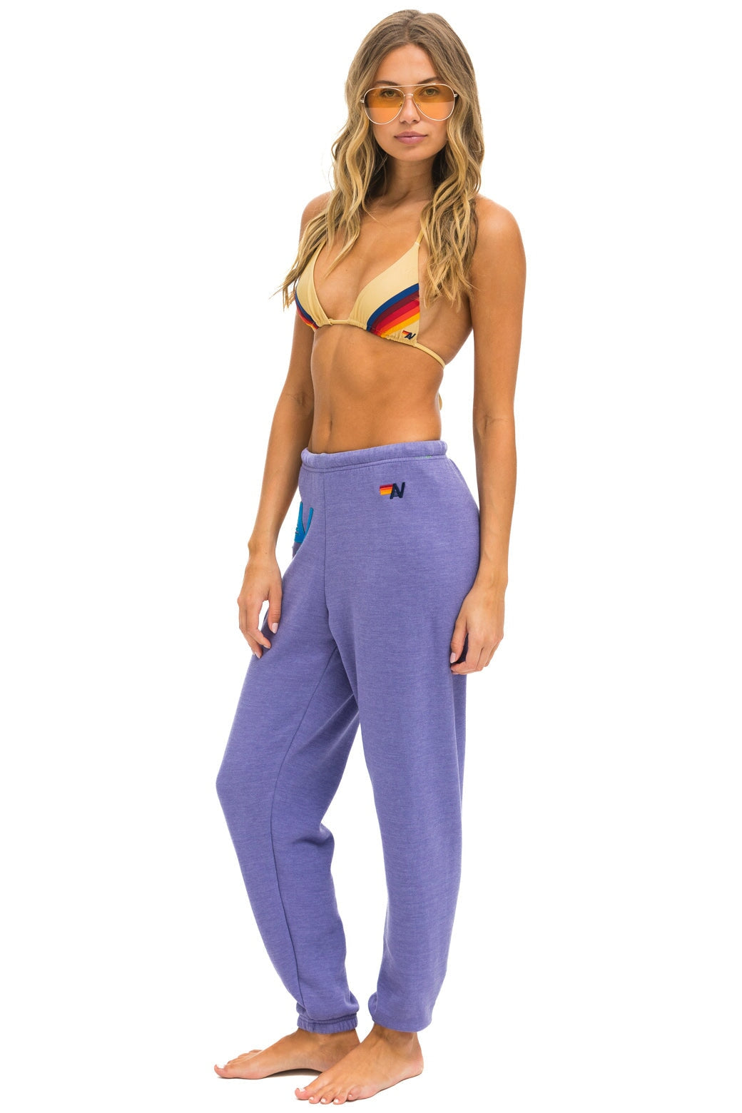 Pants Logo Stitch Sw Wsplst Lavender