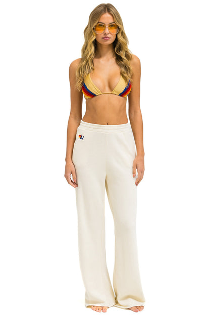 Aviator Nation | Wide Leg Sweatpant in Vintage-White