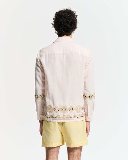 Baziszt | Cotton Poplin Button-Down Blouse - Soft Pink
