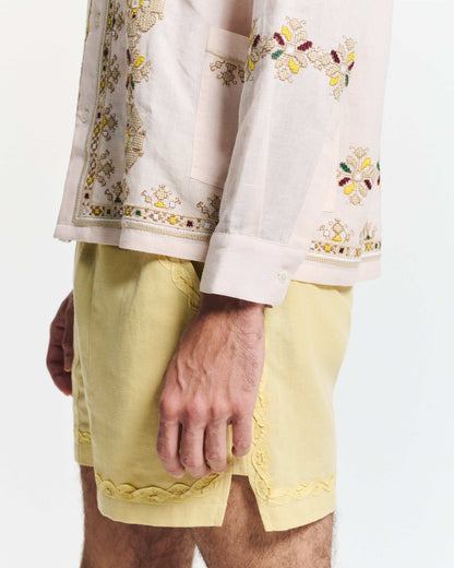 Baziszt | Cotton Poplin Button-Down Blouse - Soft Pink