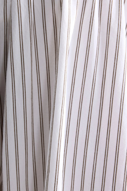 Bellerose | Cinley Stripe Midi Skirt - Khaki Vertical Stripe