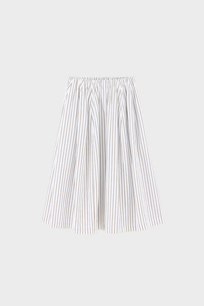 Bellerose | Cinley Stripe Midi Skirt - Khaki Vertical Stripe