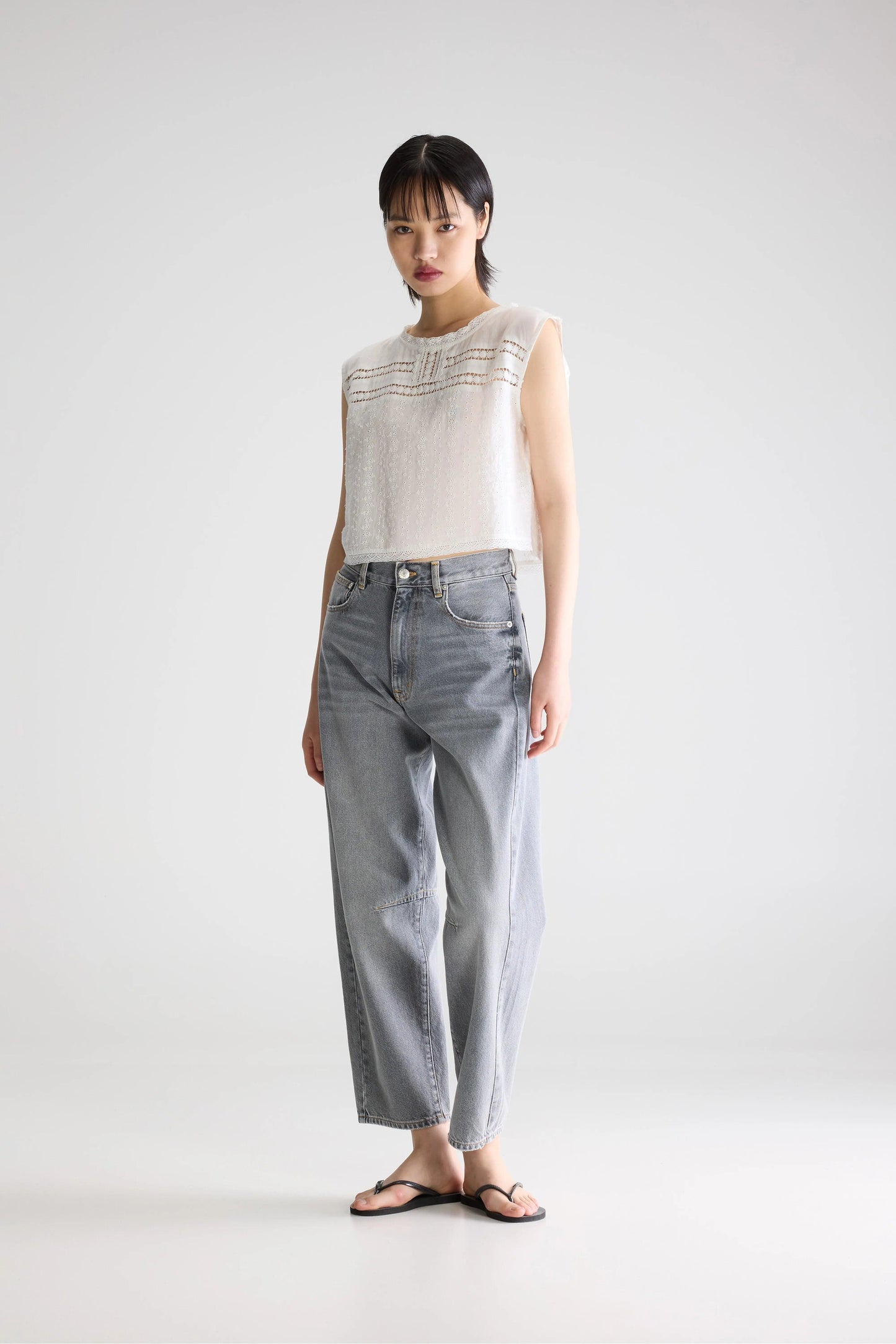 Bellerose | Blouse Donna - Cropped Cotton Eyelet & Lace