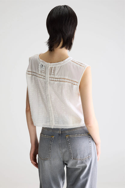 Bellerose | Blouse Donna - Cropped Cotton Eyelet & Lace