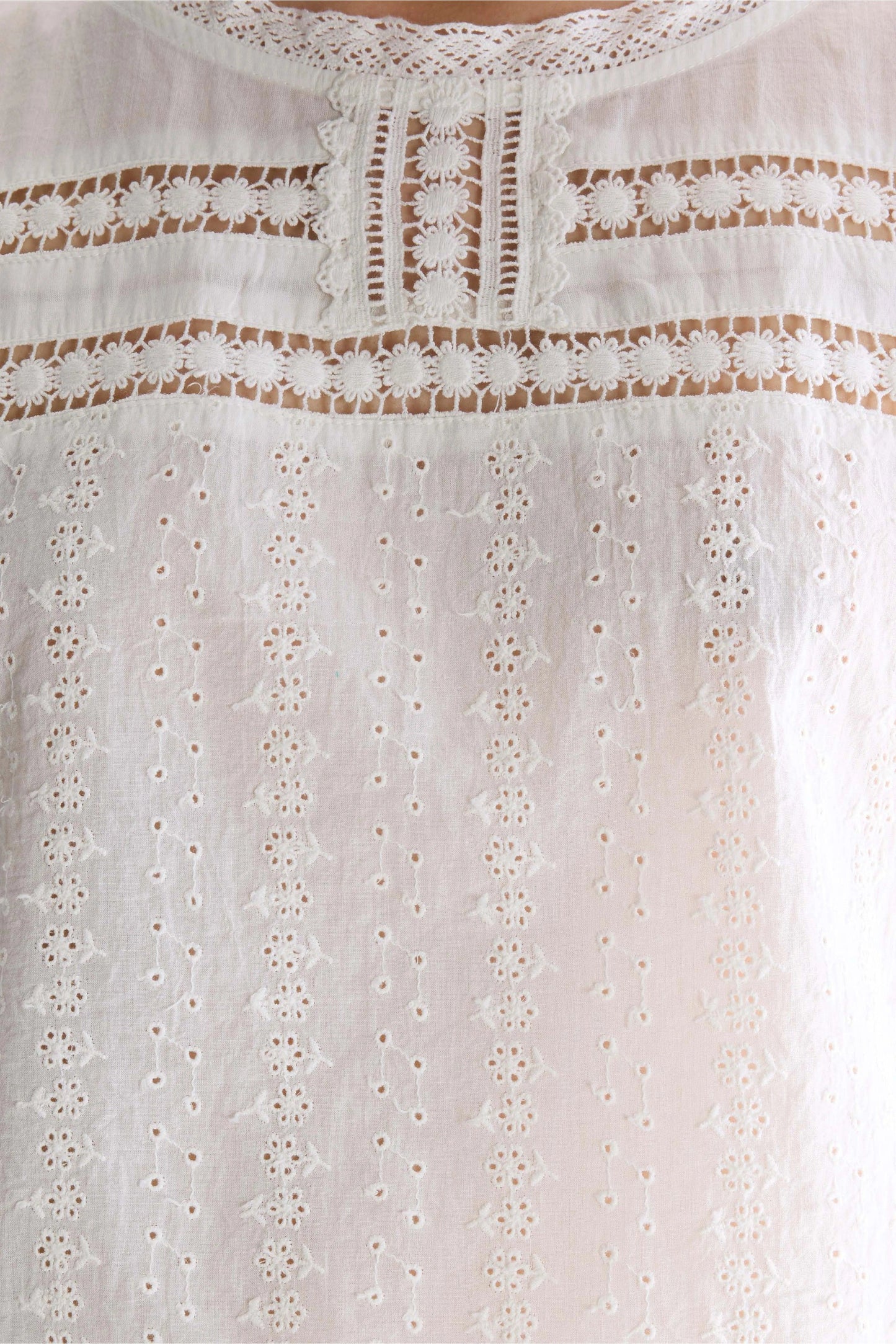 Bellerose | Blouse Donna - Cropped Cotton Eyelet & Lace