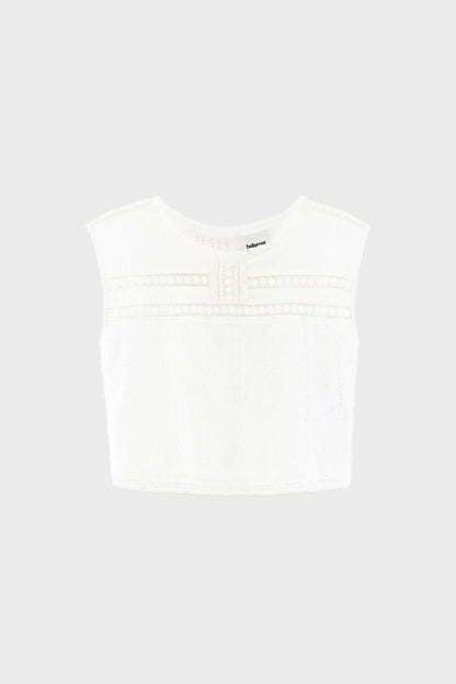 Bellerose | Blouse Donna - Cropped Cotton Eyelet & Lace
