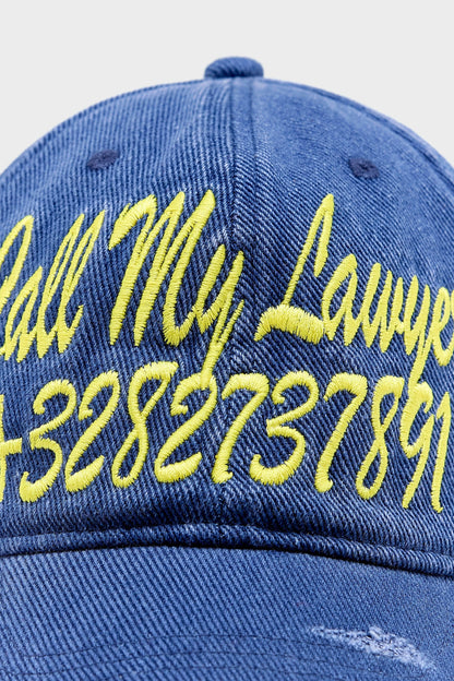 Bellerose | Dooba Embroidered Cap -  Cotton Indigo