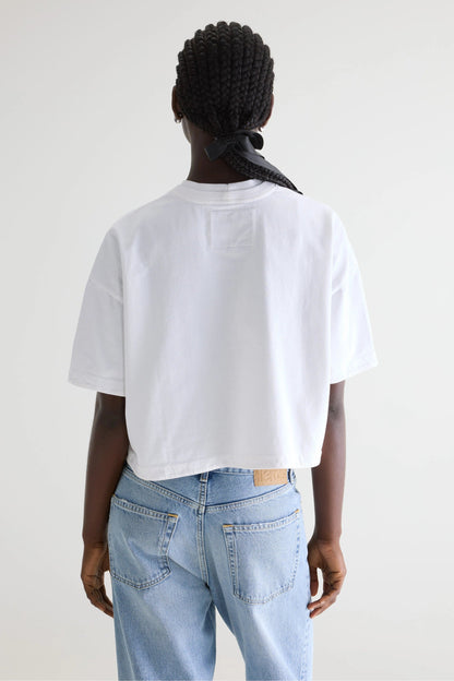 Bellerose | Fan Cropped Cotton T-Shirt - White