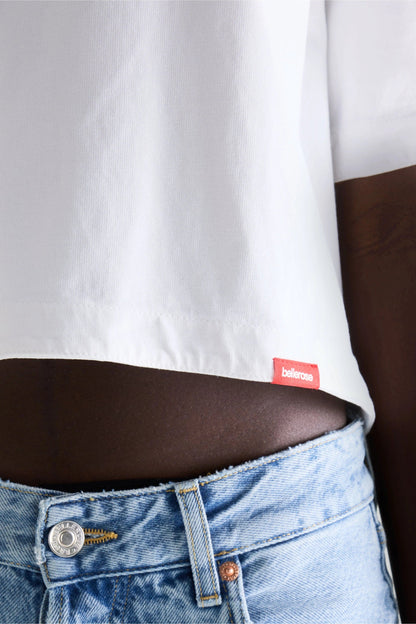 Bellerose | Fan Cropped Cotton T-Shirt - White