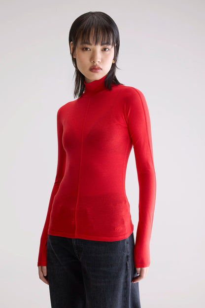 Bellerose | Flawy Turtleneck - Visible Seam Top Sanguine