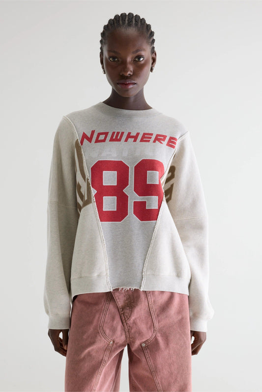 Bellerose Women's Oversized Sweatshirt Fleece Cotton - Heather Grey