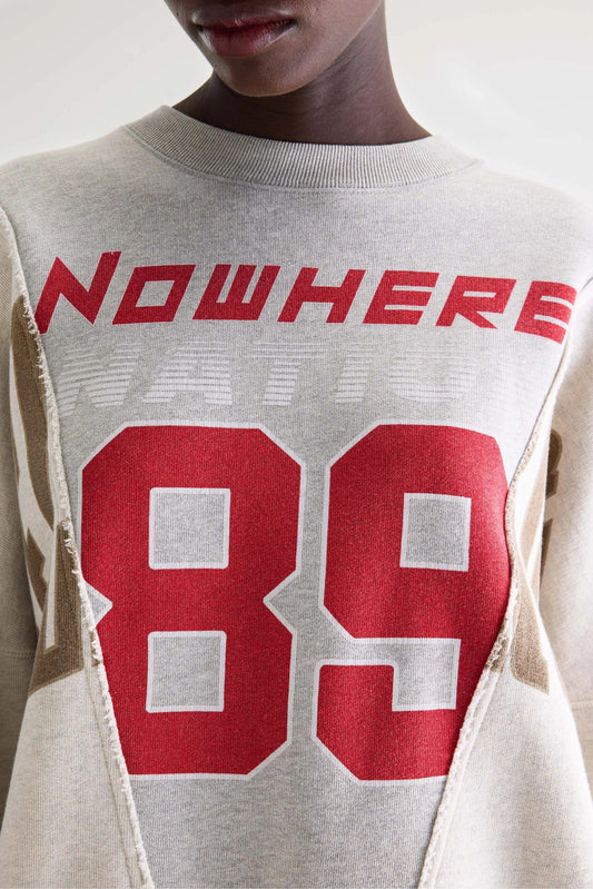 Bellerose Women's Oversized Sweatshirt Fleece Cotton - Heather Grey