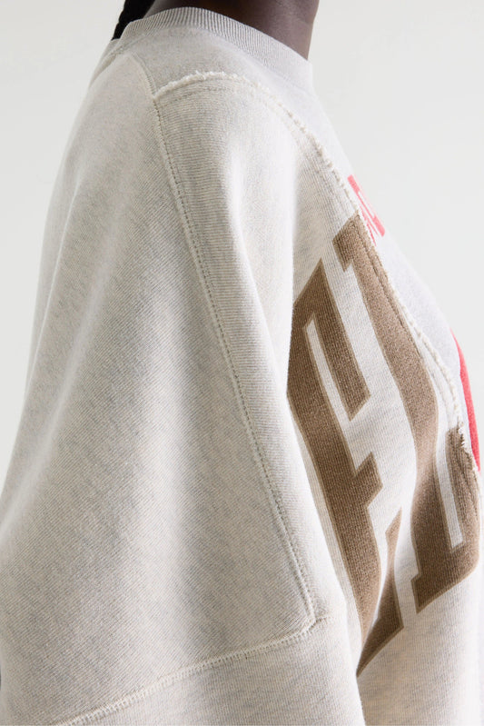 Bellerose Women's Oversized Sweatshirt Fleece Cotton - Heather Grey