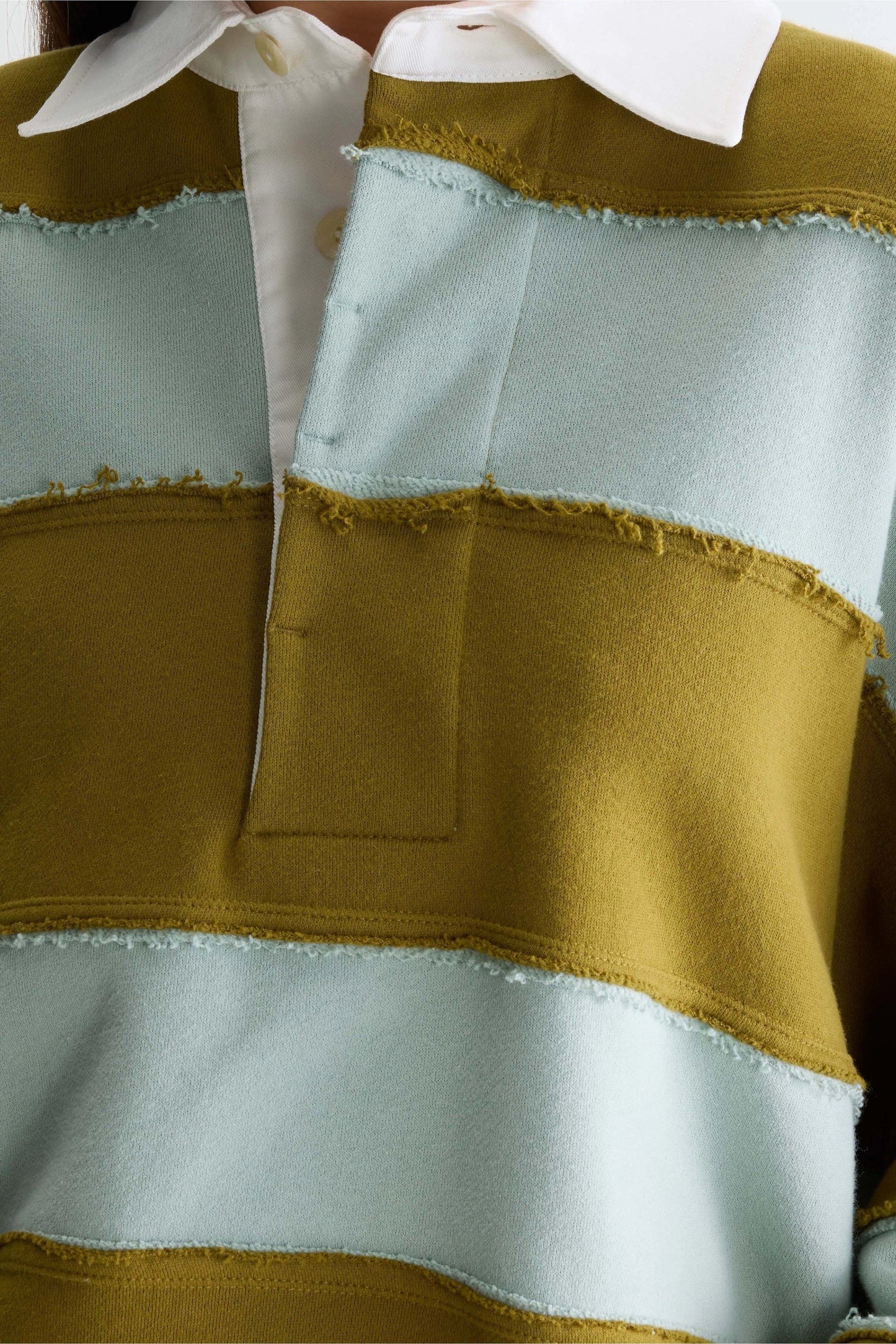 Bellerose | Rugby Sweatshirt in Mint & Khaki Poplin Combo-B