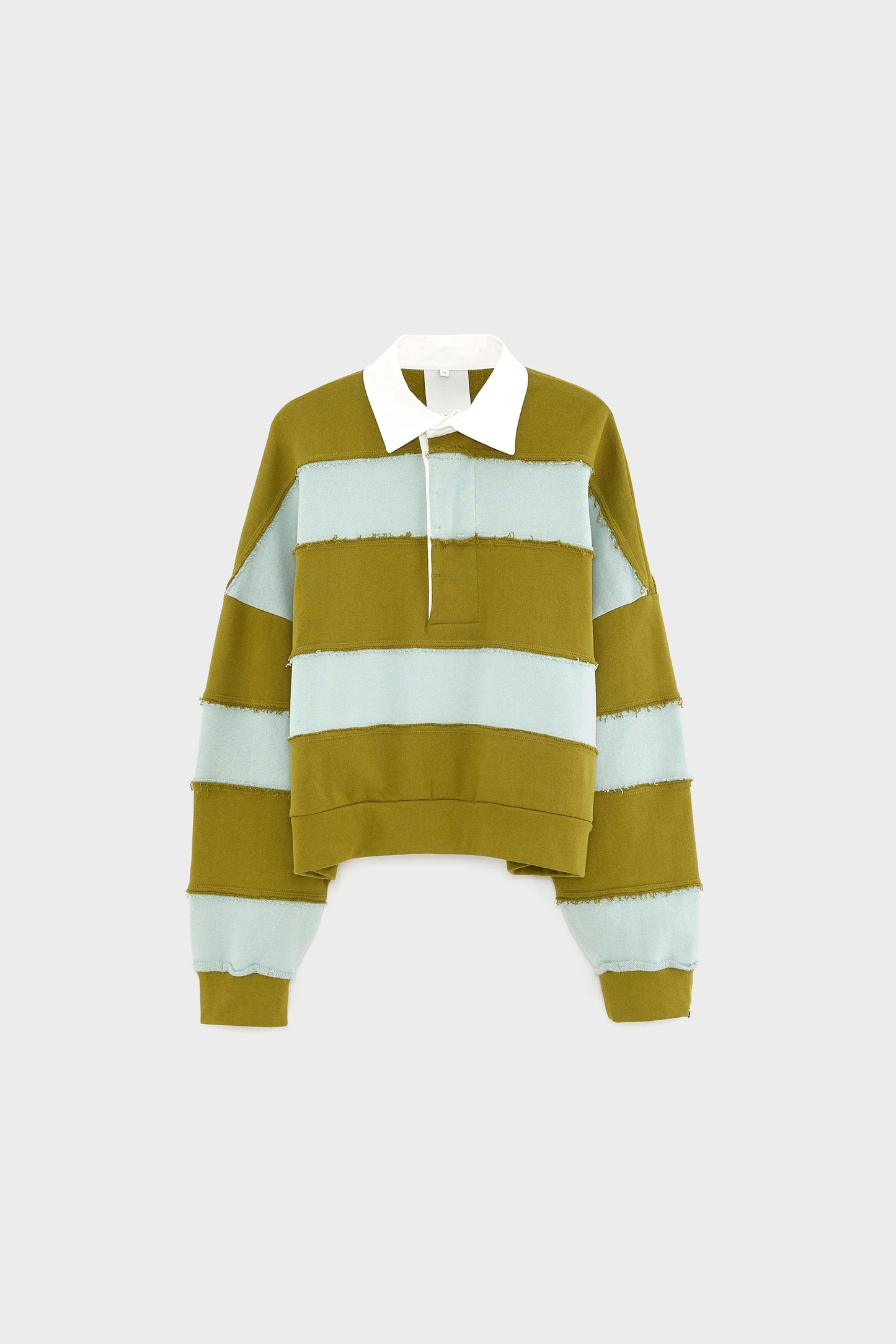 Bellerose | Rugby Sweatshirt in Mint & Khaki Poplin Combo-B