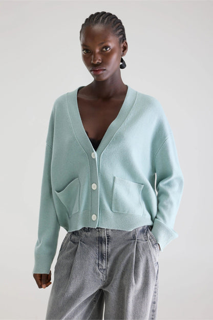 Bellerose | Interlock Knit Cardigan - Prairie Green Jadeite