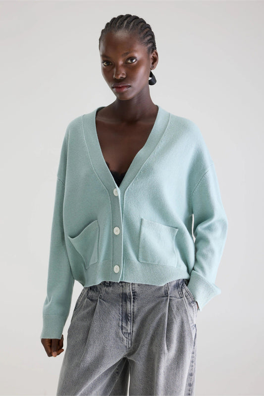 Bellerose | Interlock Knit Cardigan - Prairie Green Jadeite
