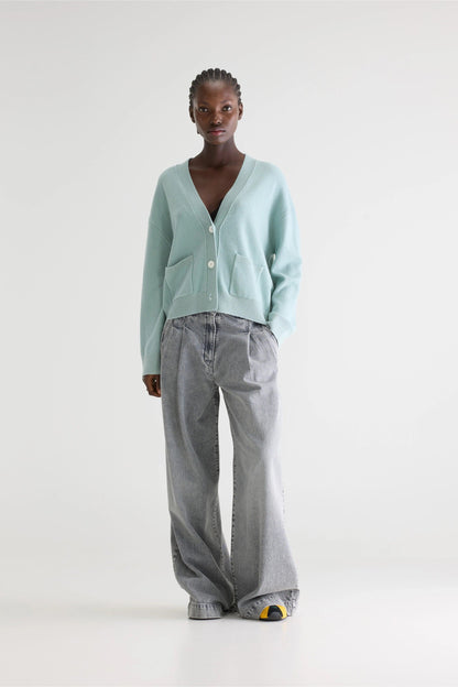 Bellerose | Interlock Knit Cardigan - Prairie Green Jadeite